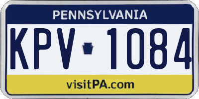 PA license plate KPV1084