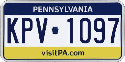 PA license plate KPV1097