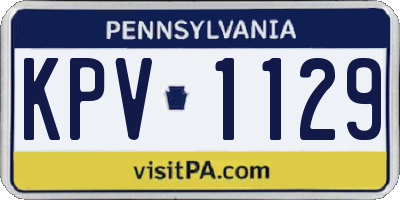 PA license plate KPV1129