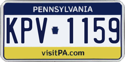 PA license plate KPV1159
