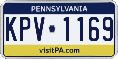 PA license plate KPV1169