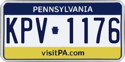 PA license plate KPV1176