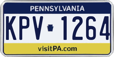 PA license plate KPV1264