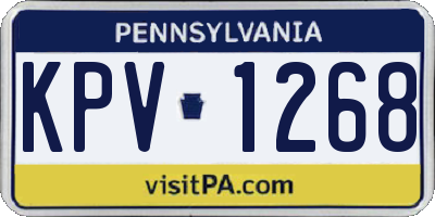 PA license plate KPV1268
