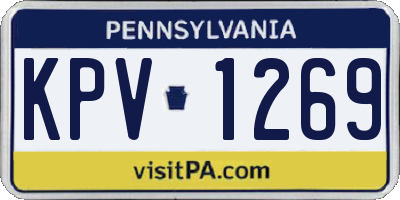 PA license plate KPV1269