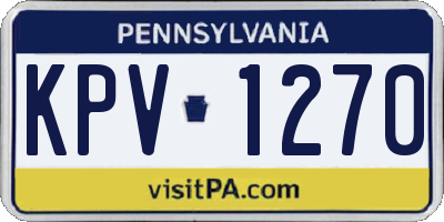 PA license plate KPV1270