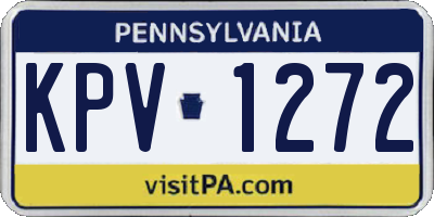 PA license plate KPV1272