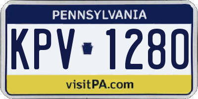PA license plate KPV1280