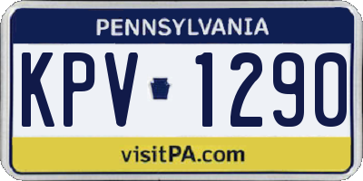 PA license plate KPV1290
