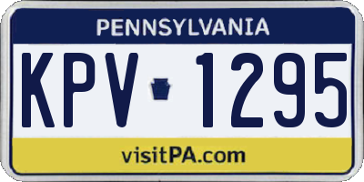 PA license plate KPV1295