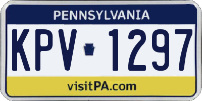 PA license plate KPV1297