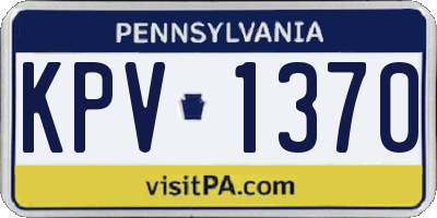 PA license plate KPV1370