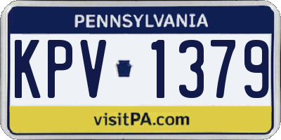 PA license plate KPV1379