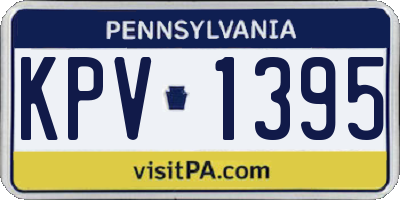 PA license plate KPV1395