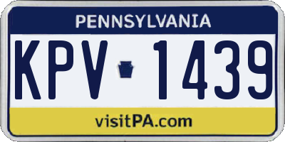 PA license plate KPV1439