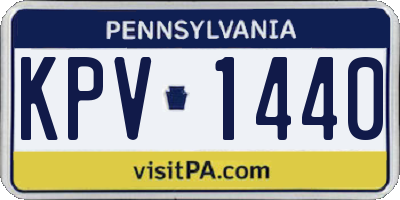 PA license plate KPV1440