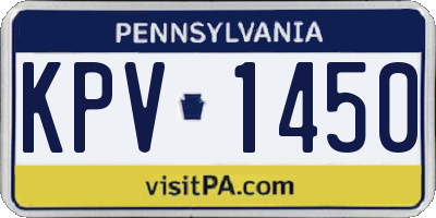 PA license plate KPV1450