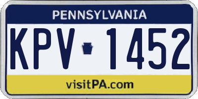 PA license plate KPV1452