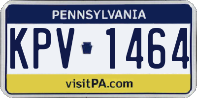 PA license plate KPV1464