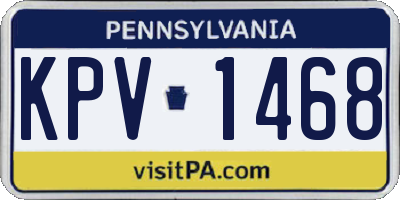 PA license plate KPV1468