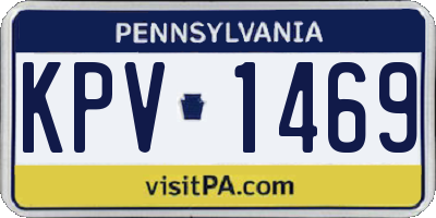 PA license plate KPV1469
