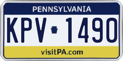 PA license plate KPV1490