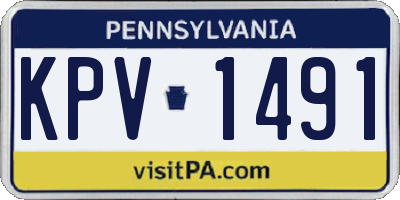 PA license plate KPV1491