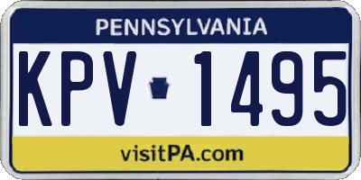 PA license plate KPV1495