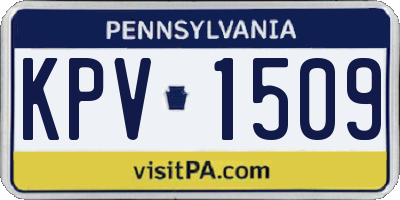 PA license plate KPV1509