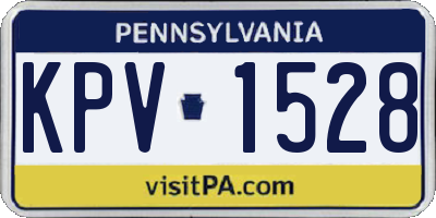 PA license plate KPV1528