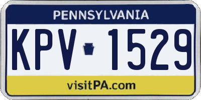 PA license plate KPV1529