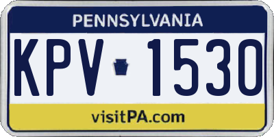 PA license plate KPV1530