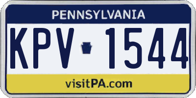 PA license plate KPV1544
