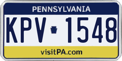 PA license plate KPV1548