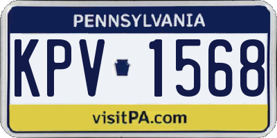 PA license plate KPV1568