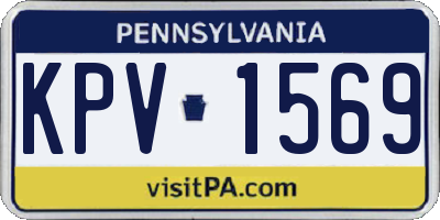 PA license plate KPV1569