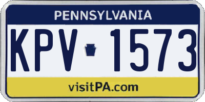 PA license plate KPV1573