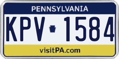 PA license plate KPV1584