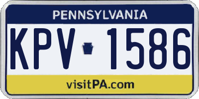 PA license plate KPV1586