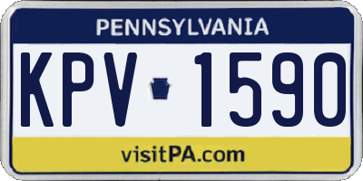 PA license plate KPV1590