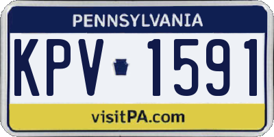 PA license plate KPV1591