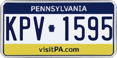 PA license plate KPV1595