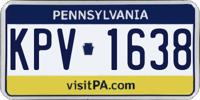 PA license plate KPV1638