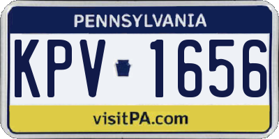 PA license plate KPV1656