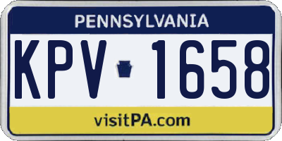 PA license plate KPV1658