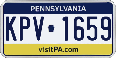 PA license plate KPV1659