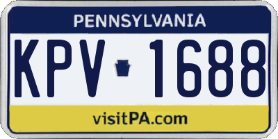 PA license plate KPV1688