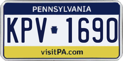 PA license plate KPV1690