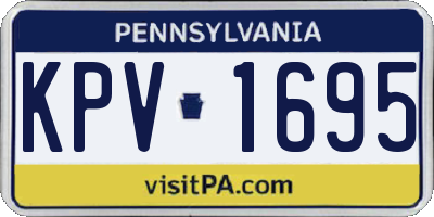 PA license plate KPV1695