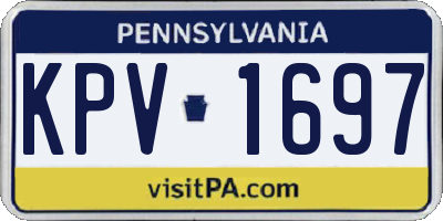 PA license plate KPV1697